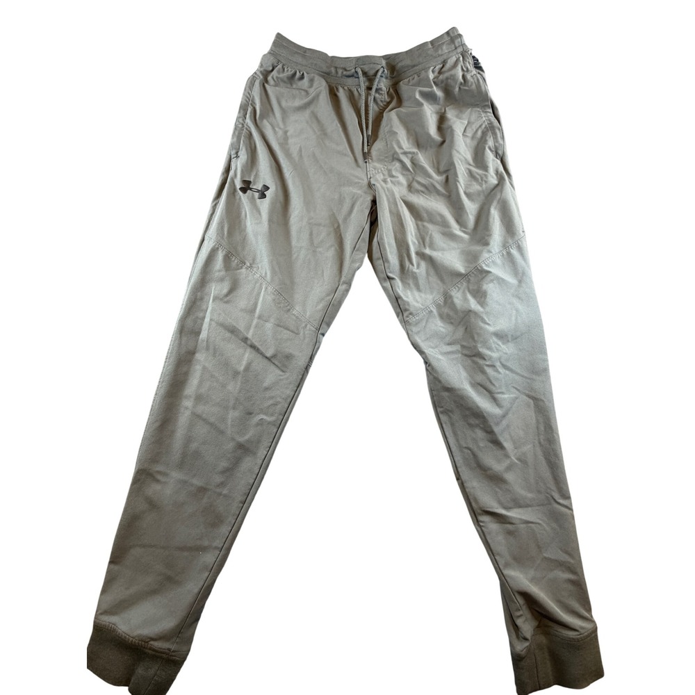 Under Armour HeatGear Fitted Joggers Mens Large Green Training Pants 1317